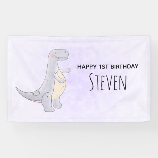Cute Gray Tyrannosaurus Rex Dinosaur Speelgoed Bir Spandoek (Horizontaal)