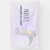 Cute Gray Tyrannosaurus Rex Dinosaur Speelgoed Bir Spandoek (Verticaal)