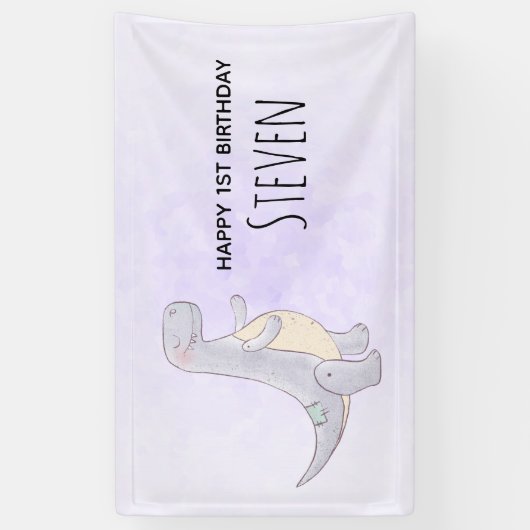 Cute Gray Tyrannosaurus Rex Dinosaur Speelgoed Bir Spandoek (Verticaal)