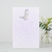 Cute Gray Tyrannosaurus Rex Dinosaur Speelgoed Briefpapier (Staand voorkant)