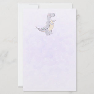 Cute Gray Tyrannosaurus Rex Dinosaur Speelgoed Briefpapier