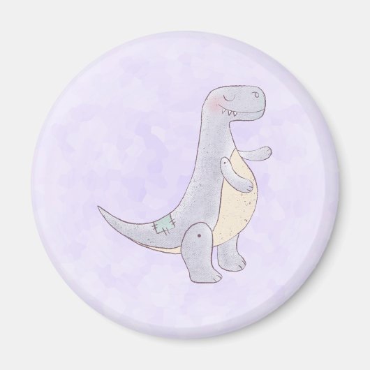 Cute Gray Tyrannosaurus Rex Dinosaur Speelgoed Magneet (Voorkant)