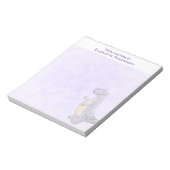 Cute Gray Tyrannosaurus Rex Dinosaur Speelgoed Notitieblok (Linkerzijde)