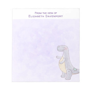 Cute Gray Tyrannosaurus Rex Dinosaur Speelgoed Notitieblok