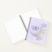 Cute Gray Tyrannosaurus Rex Dinosaur Speelgoed Notitieboek (Binnen)
