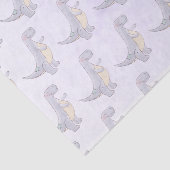 Cute Gray Tyrannosaurus Rex Dinosaur Speelgoed Pat Tissuepapier (Detail)