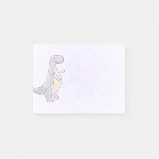 Cute Gray Tyrannosaurus Rex Dinosaur Speelgoed Post-it® Notes (Voorkant)