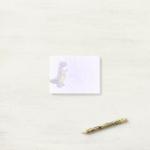 Cute Gray Tyrannosaurus Rex Dinosaur Speelgoed Post-it® Notes (Op bureau)