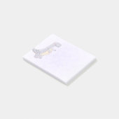 Cute Gray Tyrannosaurus Rex Dinosaur Speelgoed Post-it® Notes (Schuin)