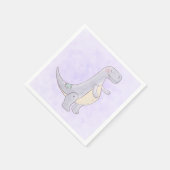 Cute Gray Tyrannosaurus Rex Dinosaur Speelgoed Servet (Hoek)