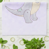 Cute Gray Tyrannosaurus Rex Dinosaur Speelgoed Theedoek (Gevouwen)