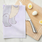 Cute Gray Tyrannosaurus Rex Dinosaur Speelgoed Theedoek (Quarter Fold)