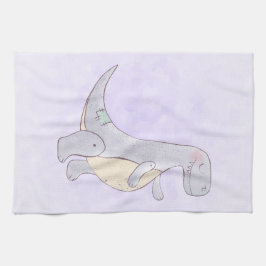 Cute Gray Tyrannosaurus Rex Dinosaur Speelgoed Theedoek