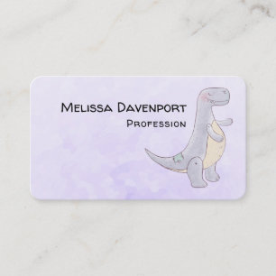 Cute Gray Tyrannosaurus Rex Dinosaur Speelgoed Visitekaartje