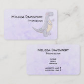 Cute Gray Tyrannosaurus Rex Dinosaur Speelgoed Visitekaartje (Voorkant / Achterkant)