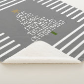 Cute Gray/White Spirit of Kerstmis Sherpa Deken (3/4)