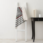 Cute Gray/White Spirit of Kerstmis Sherpa Deken (In situ)