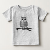 Cute Gray Wise Owl | T-shirt (Voorkant)