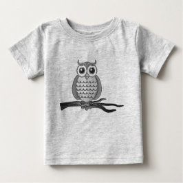 Cute Gray Wise Owl | T-shirt