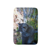 Cute Gray Wolf en Wilderness Forest Badmat (Voorkant Verticaal)