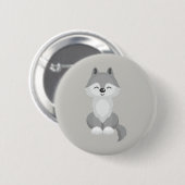 Cute Gray Wolf Ronde Button 5,7 Cm (Voorkant /achterkant)