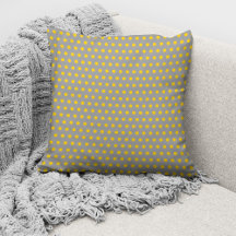 Cute Gray Yellow Polka Dots Pattern