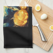 Cute Great Dane Dog Halloween Jack O Lantern Pumpk Theedoek (Quarter Fold)