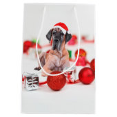 Cute Great Dane Dog-kerstkerstkerstkerstkerstkerst Medium Cadeauzakje (Achterkant)