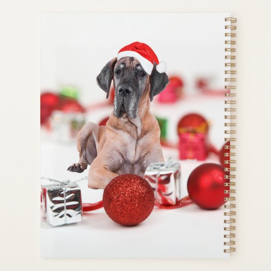 Cute Great Dane Dog-kerstkerstkerstkerstkerstkerst Planner (Achterkant)
