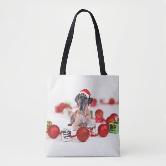 Cute Great Dane Dog-kerstkerstkerstkerstkerstkerst Tote Bag (Voorkant)