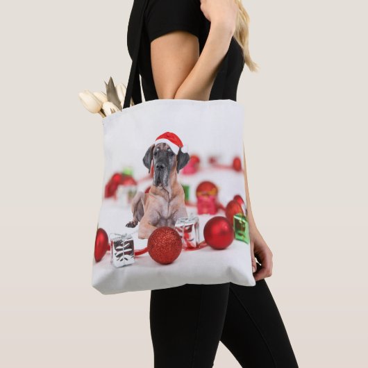 Cute Great Dane Dog-kerstkerstkerstkerstkerstkerst Tote Bag (Dichtbij)