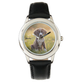 Cute Great Dane Kid's Personalized Horloge