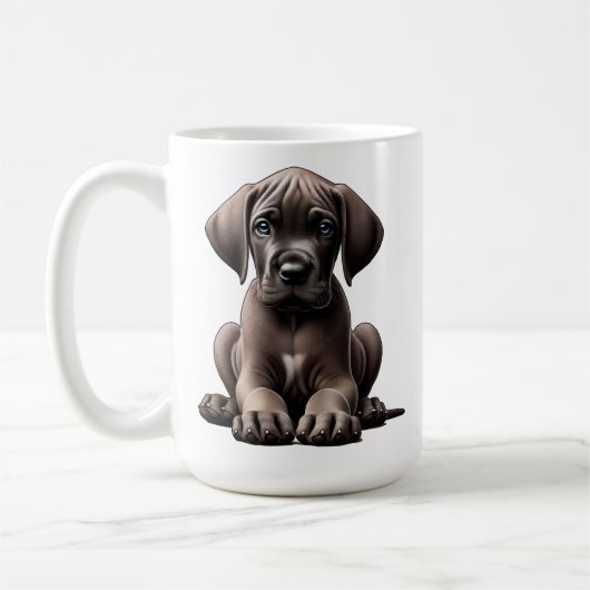 Cute Great Dane Puppy Koffiemok (Links)