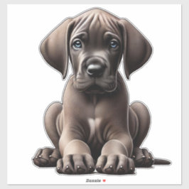 Cute Great Dane Puppy Sticker