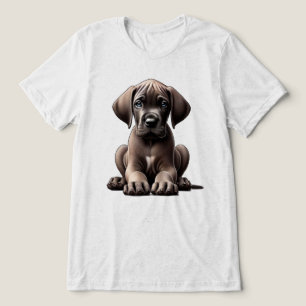 Cute Great Dane Puppy Tri-Blend Shirt