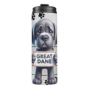 Cute Great Dane Thermosbeker