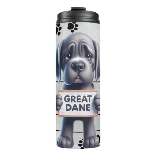 Cute Great Dane Thermosbeker (Voorkant)