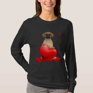 Cute Great Dane Valentine Hearts  Dogs Hug Heart L T-shirt