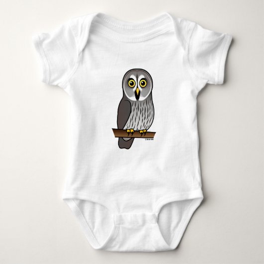 Cute Great Grey Owl Romper (Voorkant)