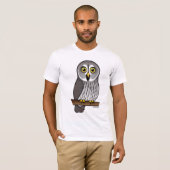 Cute Great Grey Owl T-shirt (Voorkant volledig)