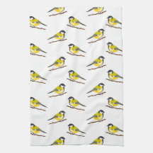 Cute Great Tit Bird Pattern Illustrator