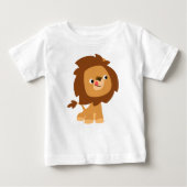 Cute Greedy Cartoon Lion Baby T-Shirt (Voorkant)
