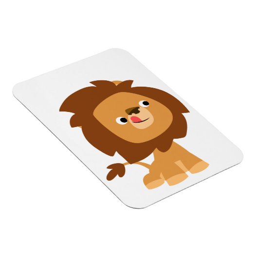 Cute Greedy Cartoon Lion Flexible Magnet Magneet (Rechterzijde)