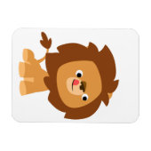 Cute Greedy Cartoon Lion Flexible Magnet Magneet (Horizontaal)