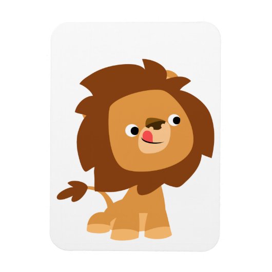 Cute Greedy Cartoon Lion Flexible Magnet Magneet (Verticaal)