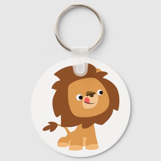 Cute Greedy Cartoon Lion Sleutelhanger (Voorkant)