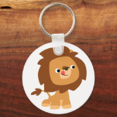 Cute Greedy Cartoon Lion Sleutelhanger (Voorkant)