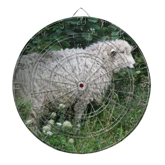 Cute Greedy Sheep Eating Dart Board Dartbord (Voorkant)