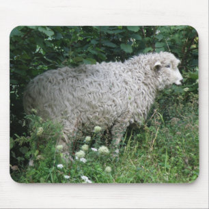 Cute Greedy Sheep Eating Mousepad Muismat