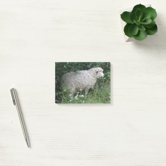Cute Greedy Sheep Eating Post merkt op Post-it® Notes (Kantoor)